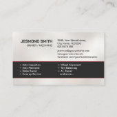 Carte De Visite Réparation automobile - Mécanique (Dos)