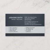 Carte De Visite Réparation automobile - Mécanique (Dos)