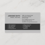 Carte De Visite Réparation automobile - Mécanique (Dos)