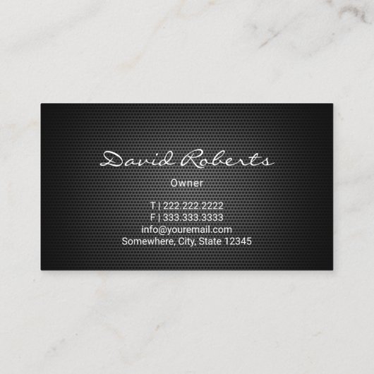 Carte De Visite Réparation automobile Métallic Automobile Mécaniqu (Dos)