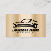 Carte De Visite Réparation Automobile Moderne Or Automobile Mécani (Devant)