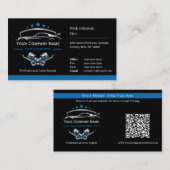 Carte De Visite Réparation automobile professionnelle, Auto mécani (Devant / Derrière)