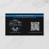 Carte De Visite Réparation Automobile Professionnelle, Entreprise (Dos)