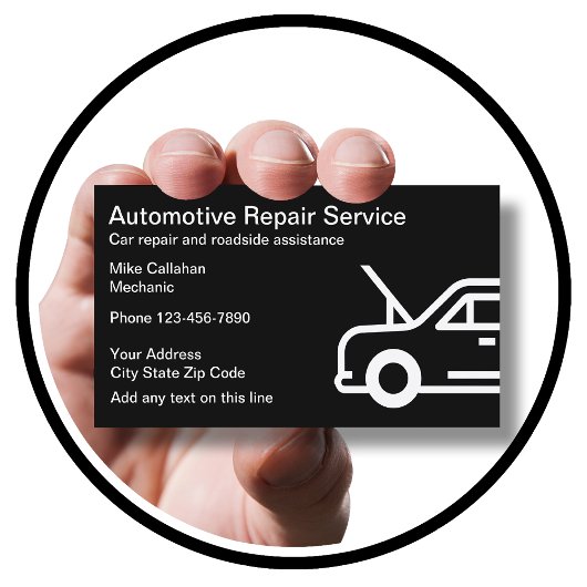 Carte De Visite Réparation automobile simple