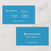 Carte De Visite Réparation bleue élégante simple professionnelle (Devant / Derrière)