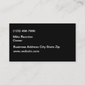 Carte De Visite Réparation cool Deux Côtes (Dos)