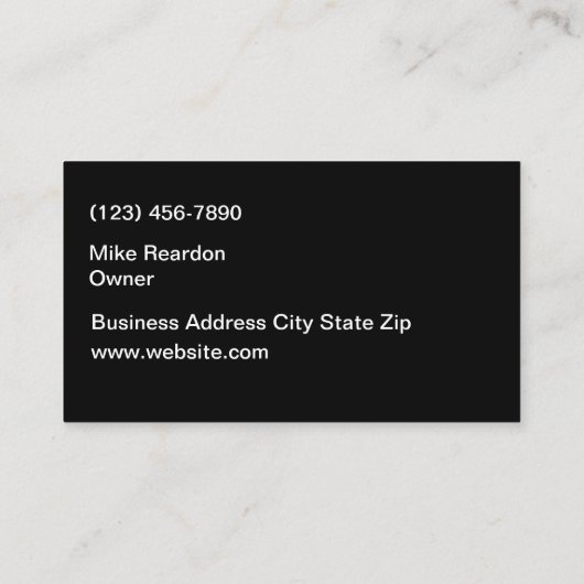 Carte De Visite Réparation cool Deux Côtes (Dos)