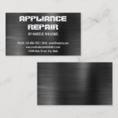 Carte De Visite Réparation d'appareils électroménagers Gris foncé  (Devant / Derrière)
