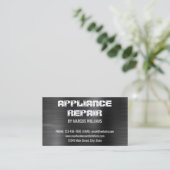 Carte De Visite Réparation d'appareils électroménagers Gris foncé  (Debout devant)