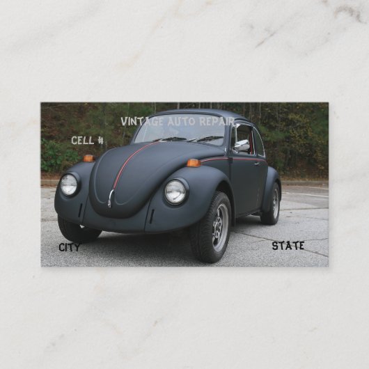 Carte De Visite Réparation d'auto ancienne (Devant)