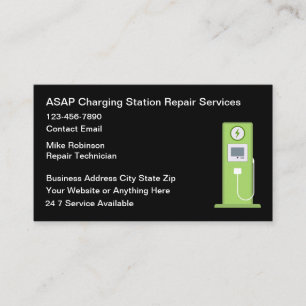 Carte De Visite Réparation de borne de recharge pour voiture élect