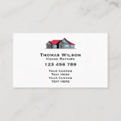 Carte De Visite Réparation de construction moderne Handyman Carpen (Dos)