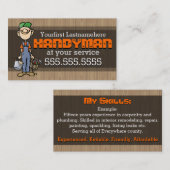 Carte De Visite Réparation de Handyman.Fix-It Man.Home. (Devant / Derrière)