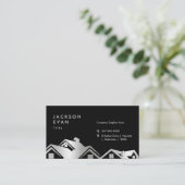 Carte De Visite Réparation de la construction de toiture moderne e (Debout devant)