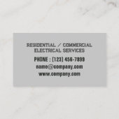 Carte De Visite Réparation de la construction Outils de l'entrepre (Dos)