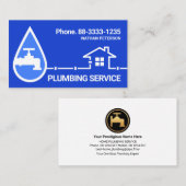 Carte De Visite Réparation de la plomberie à goutte d'eau de Fauce (Devant / Derrière)