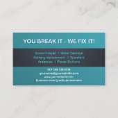 Carte De Visite Réparation de l'Express du smartphone (Dos)