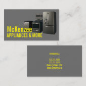 Carte De Visite Réparation de l'installation des ventes des applia (Devant / Derrière)