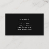 Carte De Visite Réparation de l'installation du bain à remous de p (Dos)