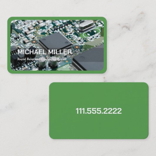 Carte De Visite Réparation de l'ordinateur (Devant / Derrière)