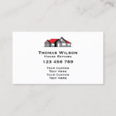 Carte De Visite Réparation de l'outil menuisier de construction mo (Dos)