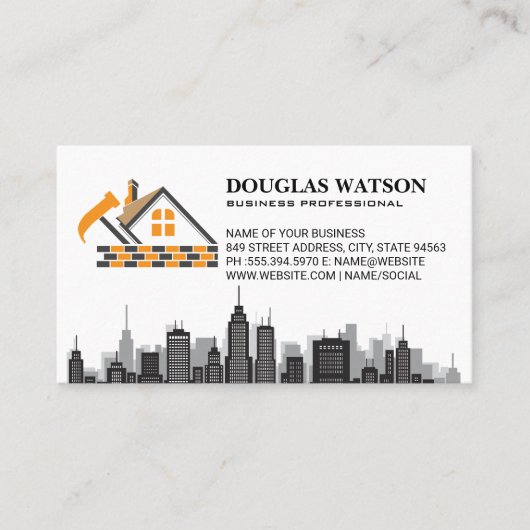 Carte De Visite Réparation de maison | Construction commerciale | (Devant)