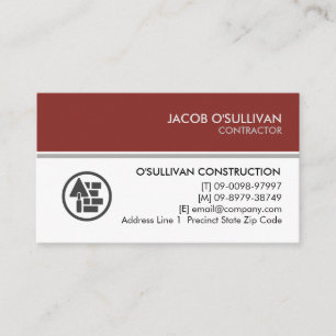 Carte De Visite Réparation de maison de construction de l'entrepre