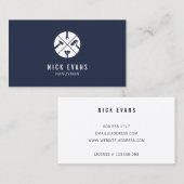 Carte De Visite Réparation de maison moderne Handyman Logo Marine  (Devant / Derrière)