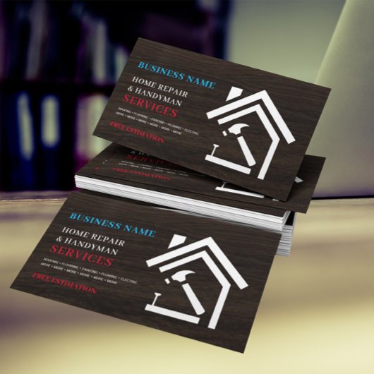 Carte De Visite Réparation de maison rustique moderne Handyman