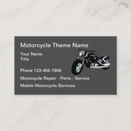 Carte De Visite Réparation De Moto Pièces Et Service (Devant)