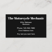 Carte De Visite Réparation de motocyclette Mécanique Gras Deux côt (Dos)