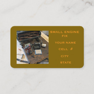 Carte De Visite Réparation de petit moteur de tondeuse à gazon