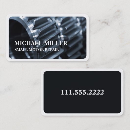 Carte De Visite Réparation de petits moteurs (Devant / Derrière)