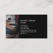 Carte De Visite Réparation de pneus professionnels Services de pne (Dos)