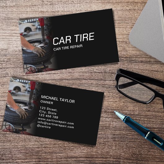 Carte De Visite Réparation de pneus professionnels Services de pne