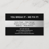 Carte De Visite Réparation de smartphone professionnelle moderne (Dos)