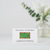 Carte de visite : Réparation de table de pool (Debout devant)