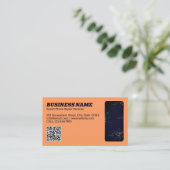 Carte De Visite Réparation de téléphone Peach QR (Debout devant)