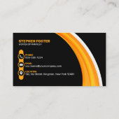 Carte De Visite Réparation de voiture automobile Black & Orange (Dos)