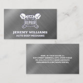 Carte De Visite Réparation de voiture | Metallique (Devant / Derrière)