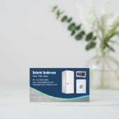 Carte De Visite Réparation des appareils électroménagers en acier  (Debout devant)