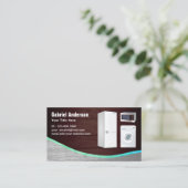 Carte De Visite Réparation des appareils électroménagers en acier (Debout devant)