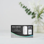 Carte De Visite Réparation des appareils électroménagers en acier  (Debout devant)