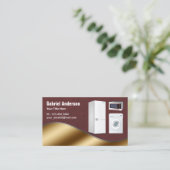 Carte De Visite Réparation des appareils électroménagers en cuir B (Debout devant)