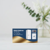 Carte De Visite Réparation des appareils électroménagers en or ble (Debout devant)