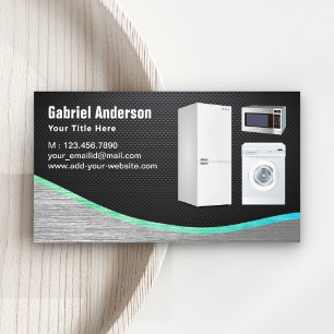 Carte De Visite Réparation des appareils ménagers en acier au carb