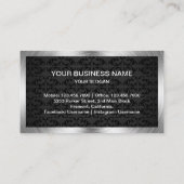 Carte De Visite Réparation des appareils ménagers en acier noir Da (Dos)