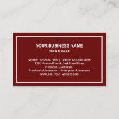 Carte De Visite Réparation des appareils ménagers en or rouge fonc (Dos)