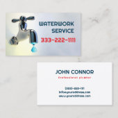 Carte De Visite Réparation des conduites de service de plomberie d (Devant / Derrière)