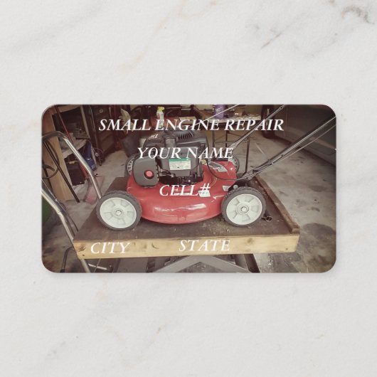 Carte De Visite Réparation des petits moteurs (Devant)